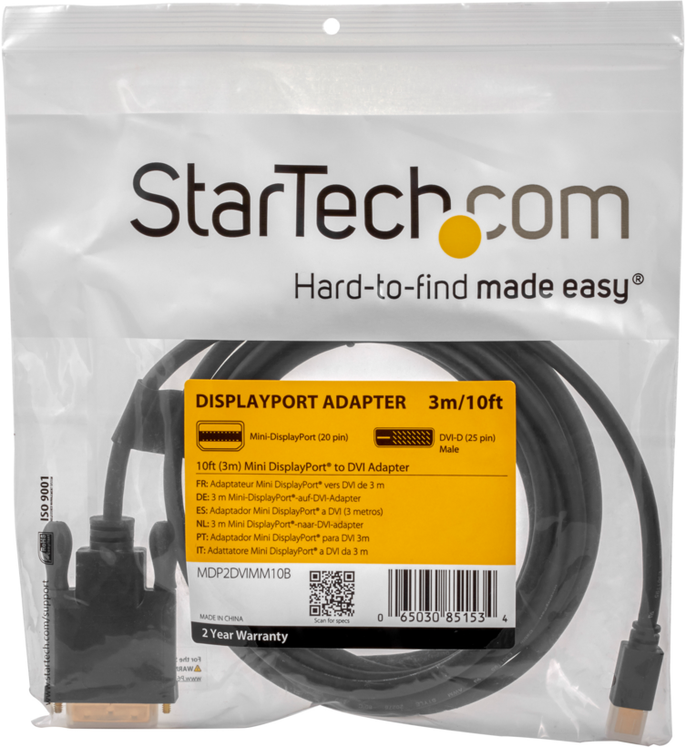 StarTech miniDP - DVI-D kábel 3 m