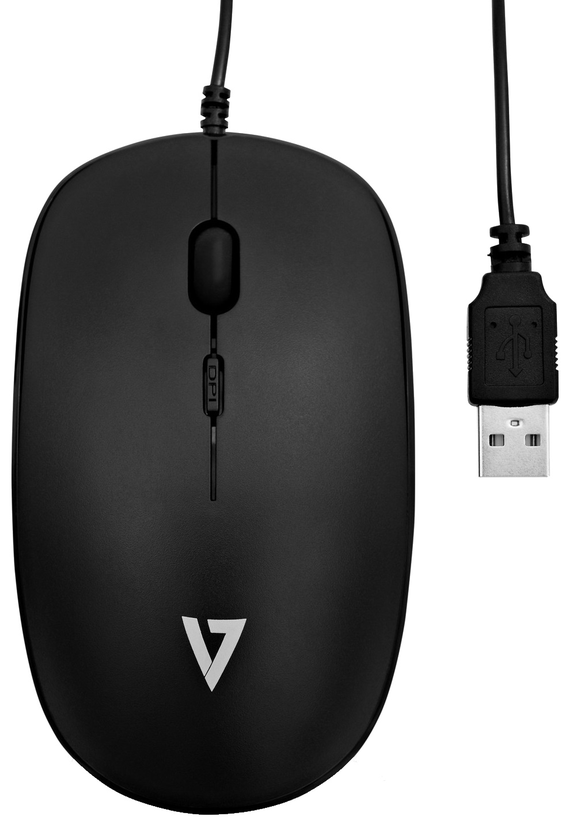 V7 Profesional Ratón USB con 6 botones (negro)
