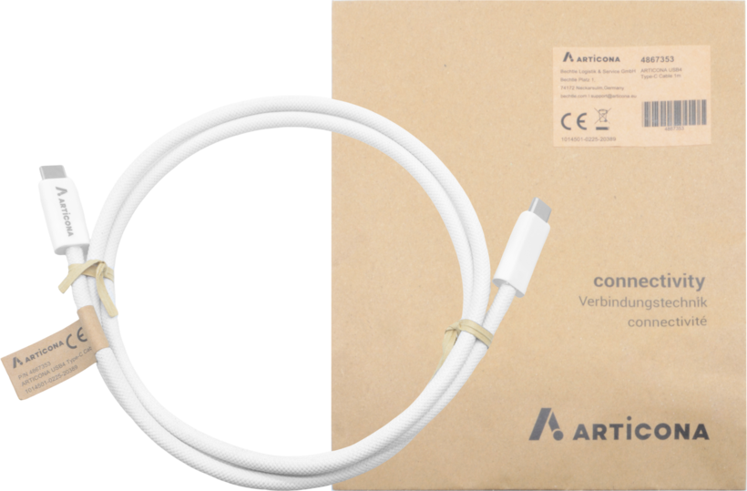 ARTICONA USB4 Typ C Kabel 1,5 m weiß