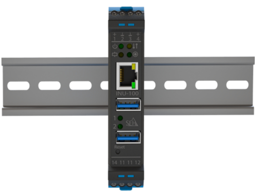 SEH INU-100 USB-Device Server – Modell M07210 Für Netzwerkanbindung Von USB-Geräten