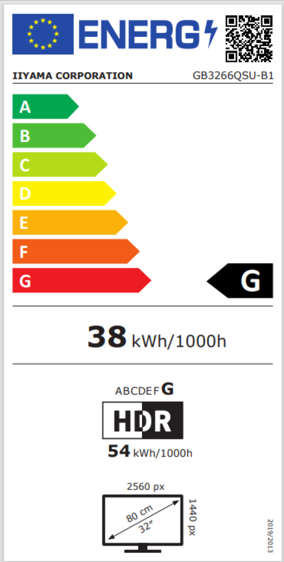 iiyama G-MASTER GB3266QSU-B1 Monitor
