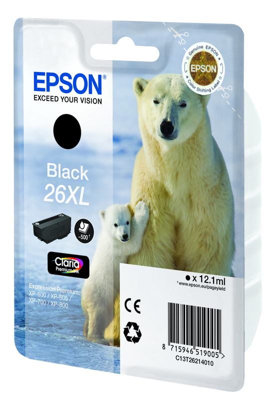 Epson 26XL Claria Ink Black