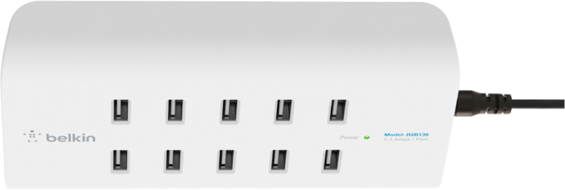 Belkin USB-Ladestation 10 Port weiß/grau