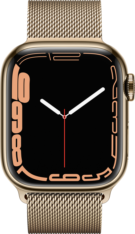 Apple Watch S7 GPS+LTE 41mm Stahl gold
