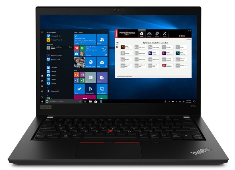 Lenovo ThinkPad P14s AMD R7 16/512GB Top