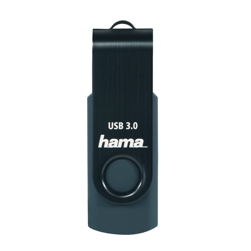 Clé USB 64 Go Hama Rotate, bleu pétrole