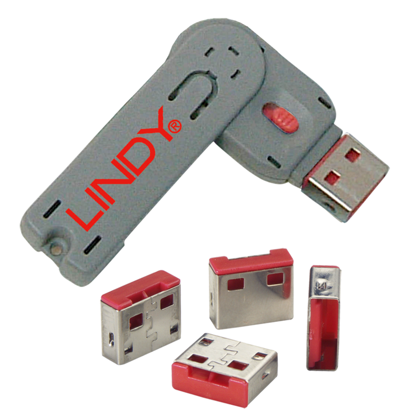 USB TypAPort Schloss pink4Stk+1Schlüssel