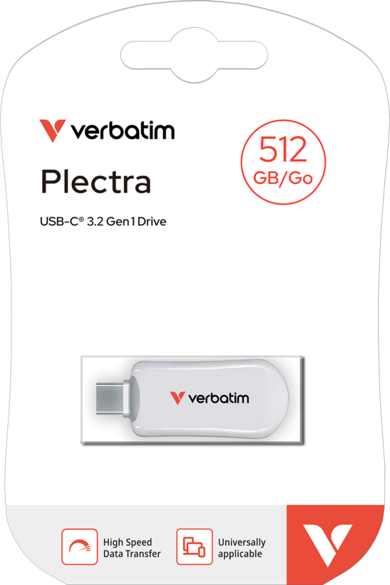 Verbatim Plectra Flash Drive 512GB White