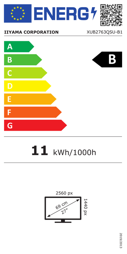 Écran iiyama ProLite XUB2763QSU-B1