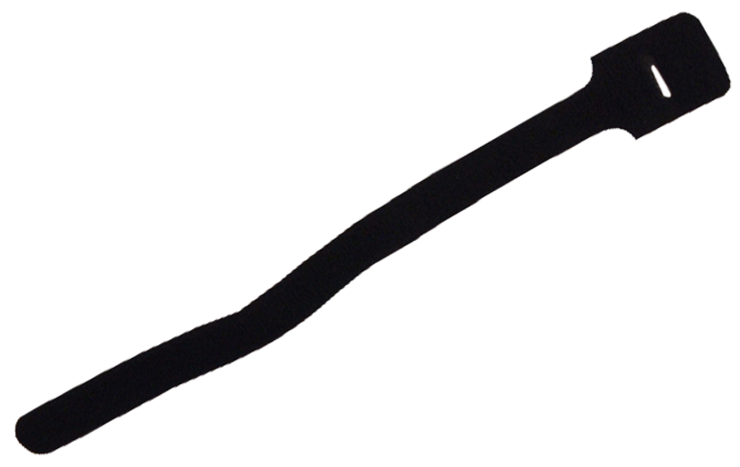 Hook-and-Loop Cable Ties 250x12mm Bk 10x