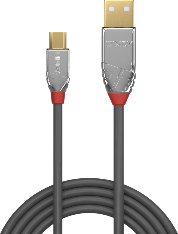 Câble USB LINDY type A - microB, 3 m