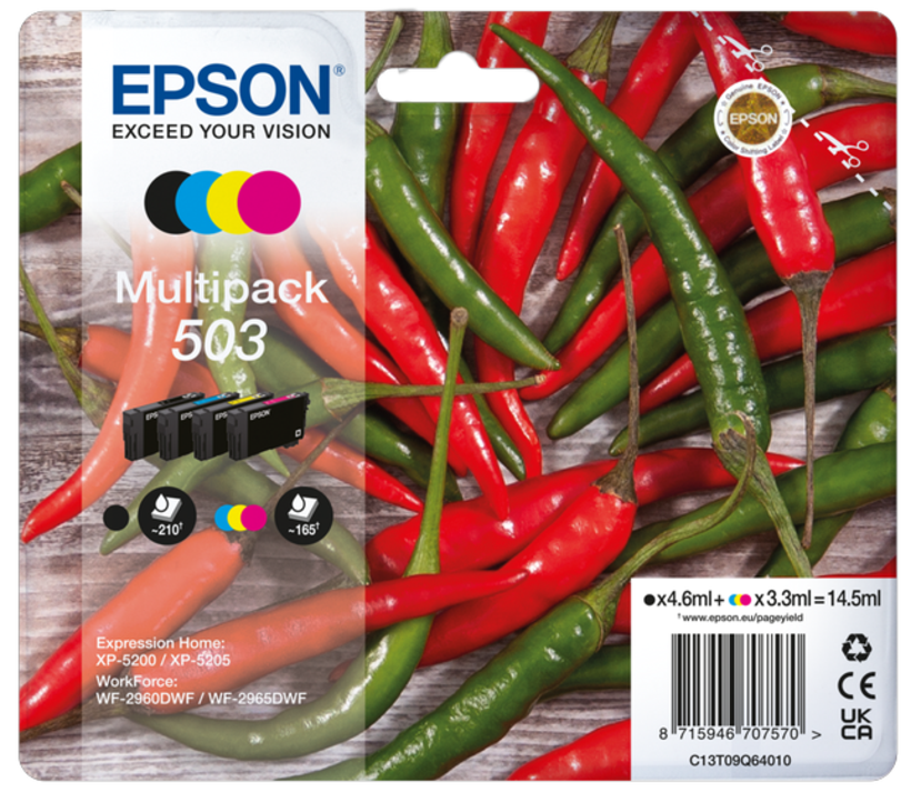 Epson Multipack 503 Chilli Ink CMY+Black