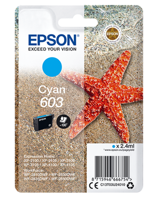 Epson 603 tinta, cián