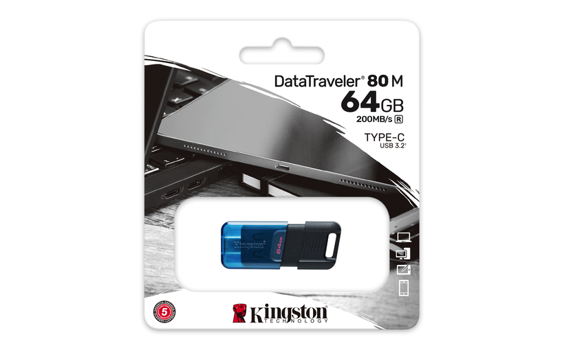 Chiavetta USB-C 64 GB Kingston DT 80
