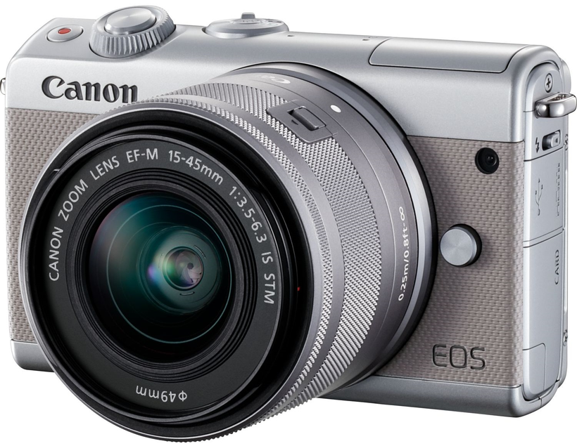 Canon EOS M100 + EF-M 15-45 Kit grau
