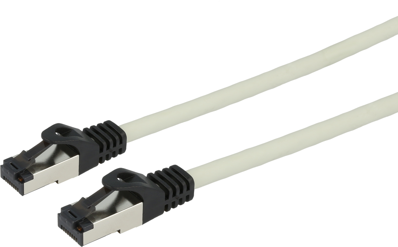 Kabel siec.RJ45 S/FTP Cat8.1 0,5 m,szary