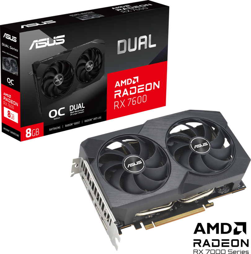 ASUS Dual Radeon RX7600V2 OC Graphics Cd