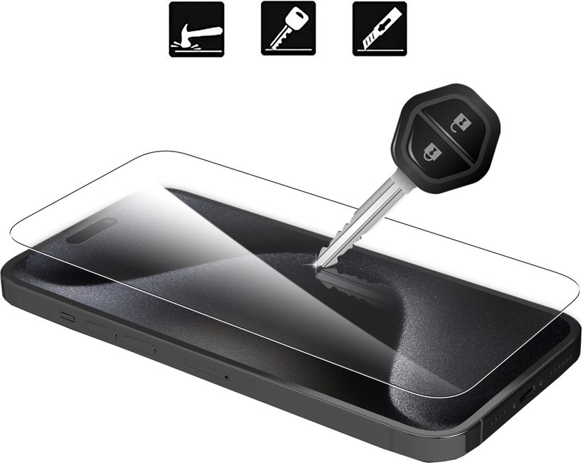 ARTICONA iPhone 15 Pro Schutzglas clear