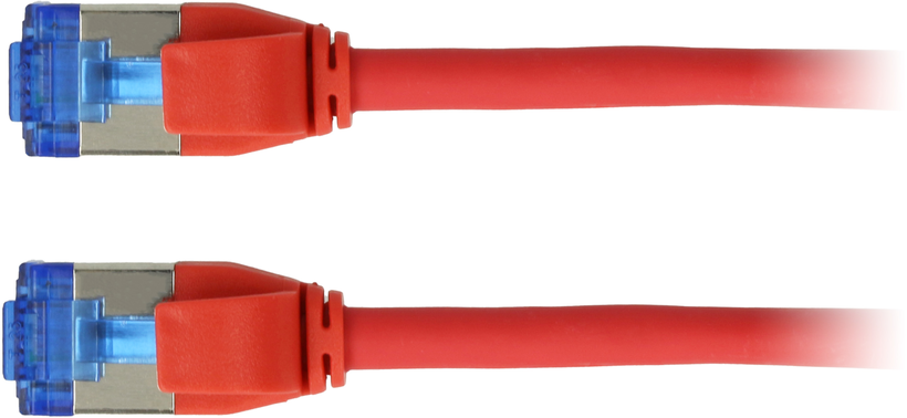 Cabo RJ45 S/FTP Cat6a 0,5 m vermelho