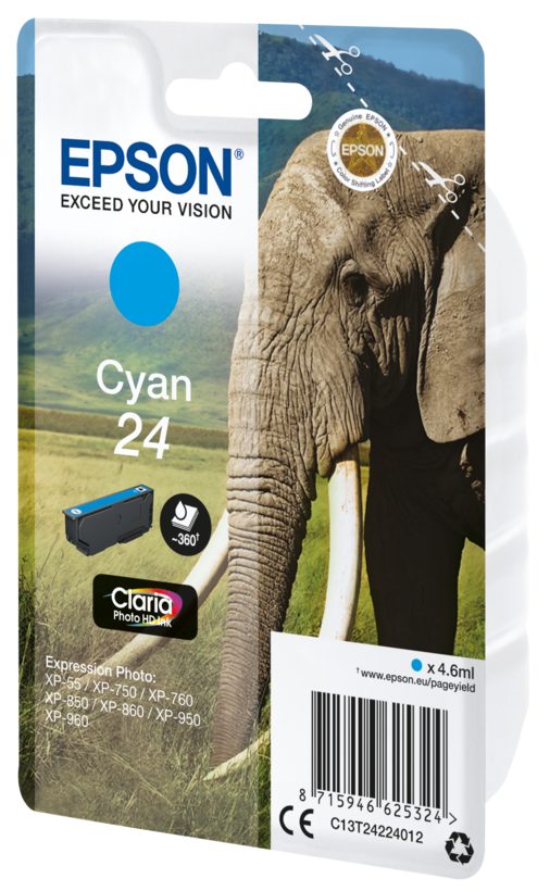 Tinteiro Epson 24 Claria ciano
