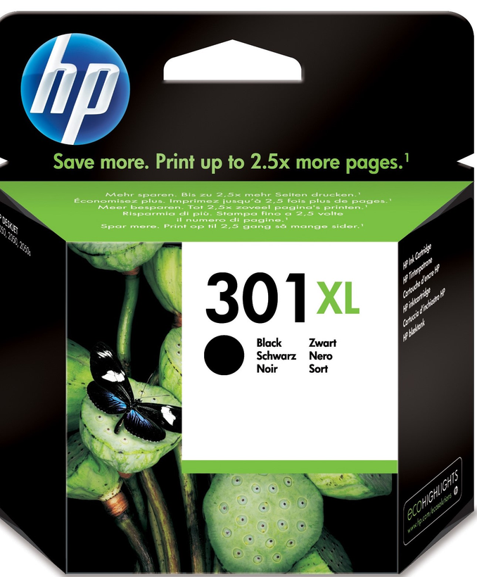 Encre HP 301XL, noir