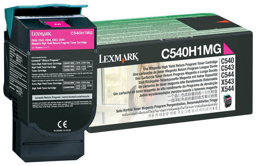 Toner Lexmark C540H, magenta