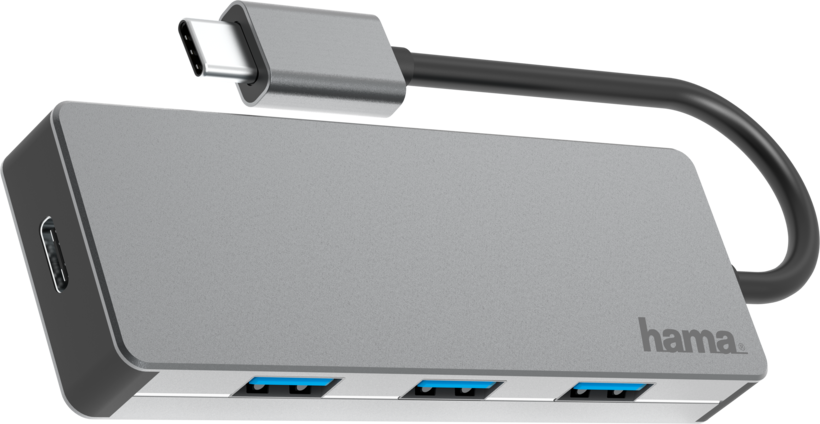 Hub USB 3.1 4 porte Hama, grigio