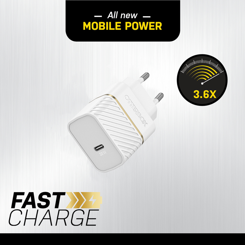 OtterBox 30W USB-C Wall Charger White