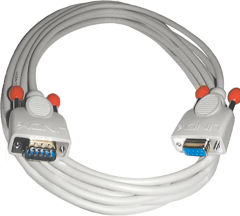 Cable RS232 LINDY DB9 m. - DB9 h. 3m