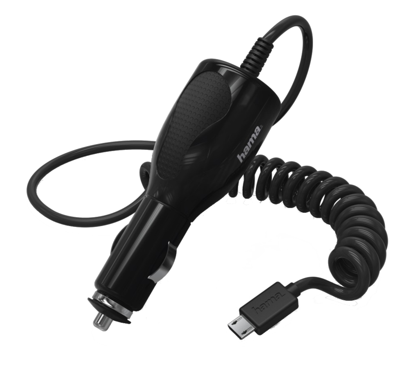 Chargeur all-cigare Hama microUSB, noir