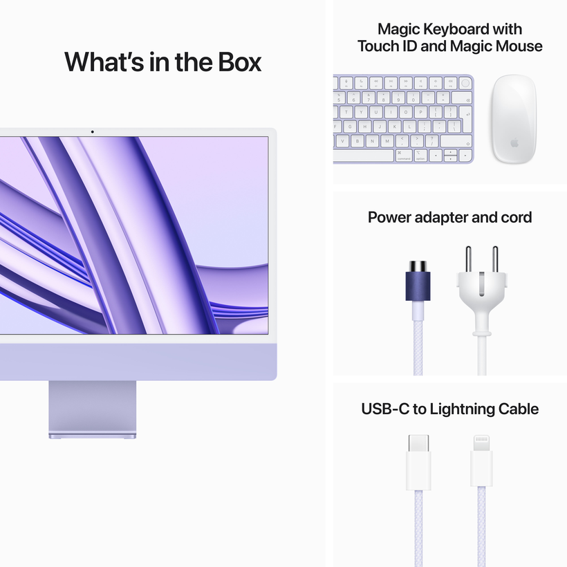 Apple iMac M3 10-Core 16GB/1TB violett
