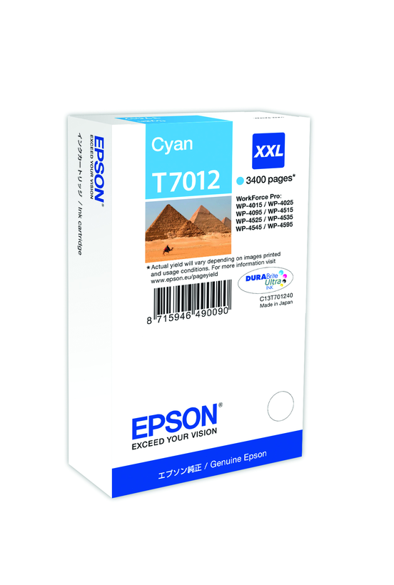 Inkoust Epson T7012, azurový
