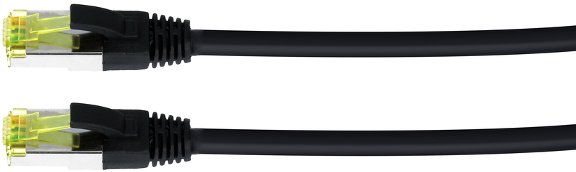 Patch Cable RJ45 S/FTP Cat6a 0.5m Black