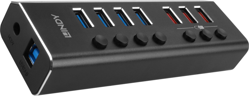 Lindy 4 Port USB 3.0 Hub with On/Off Switches: Expand Your USB