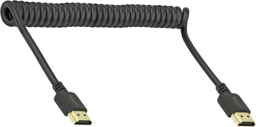 Delock HDMI Cable Coiled 0.4m