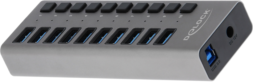 Delock USB Hub 3.0 10-port + Switch