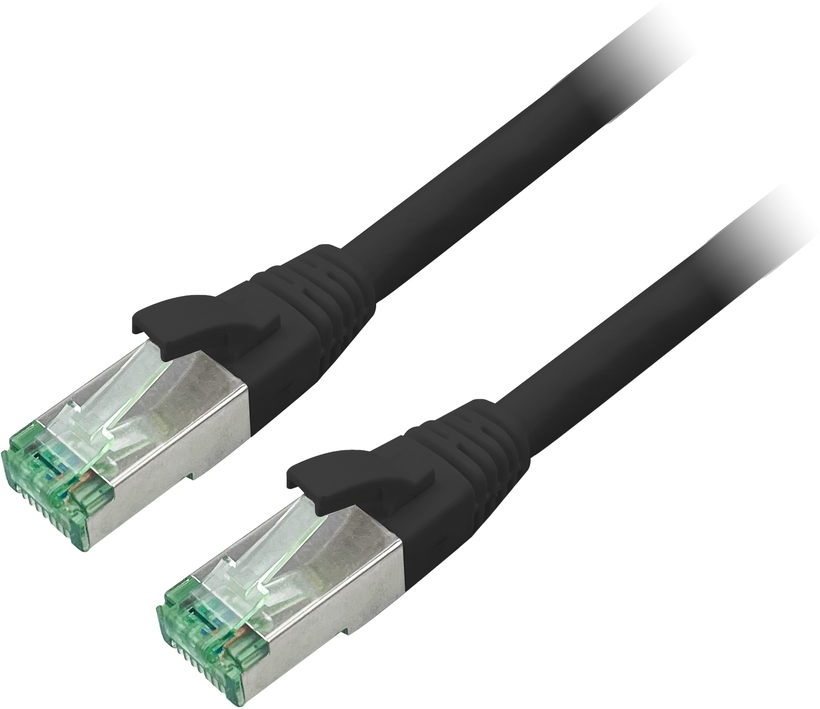 Cavo patch GRS S/FTP RJ45 Cat6a 7,5m ner