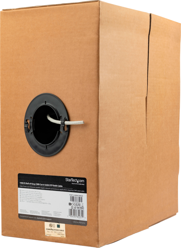 Cable datos Cat6 masivo U/UTP 304,8m Box
