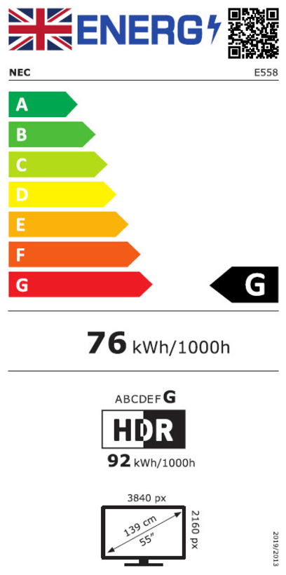 NEC MultiSync E558 Display