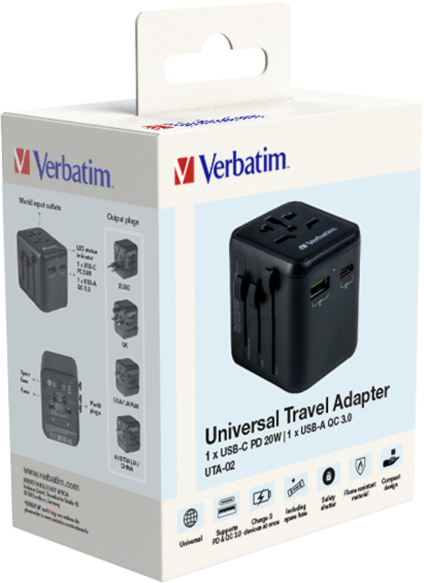 Verbatim Welt + 2x USB adapter podr.