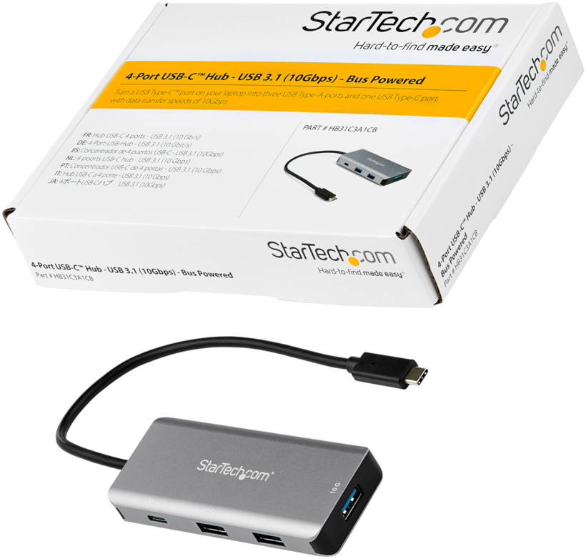 StarTech USB Hub 3.1 4-Port schwarz/grau