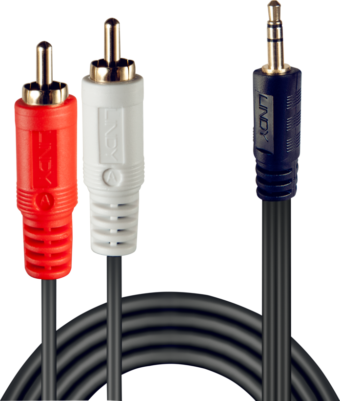Cable 3.5mm Jack/m - 2x RCA/m 3m