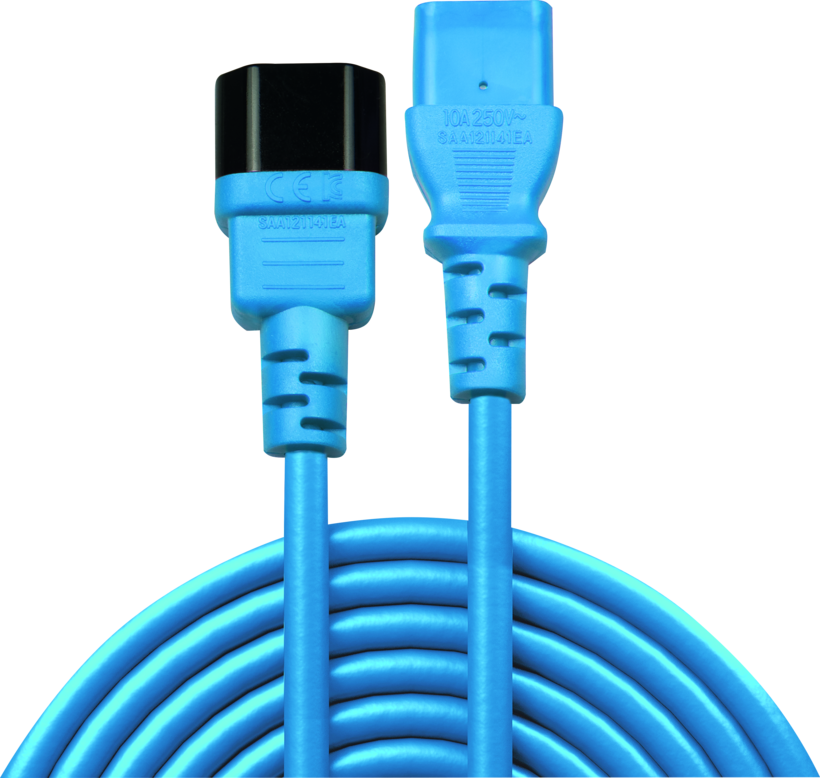 Power Cable C13/f - C14/m 1m Blue
