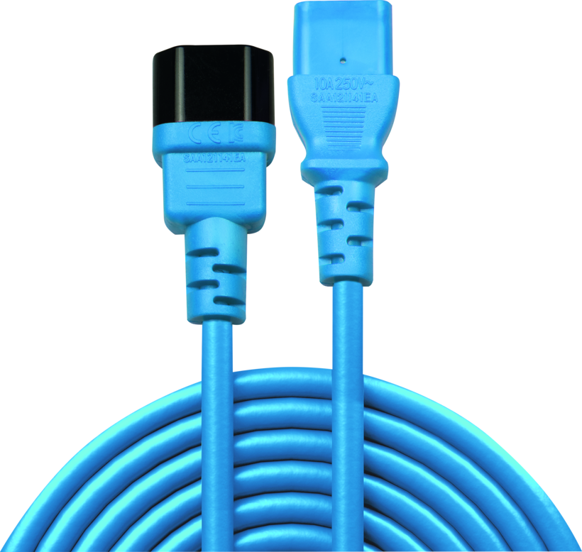 Kabel siec. C13gn - C14St 0,5 m, nieb.