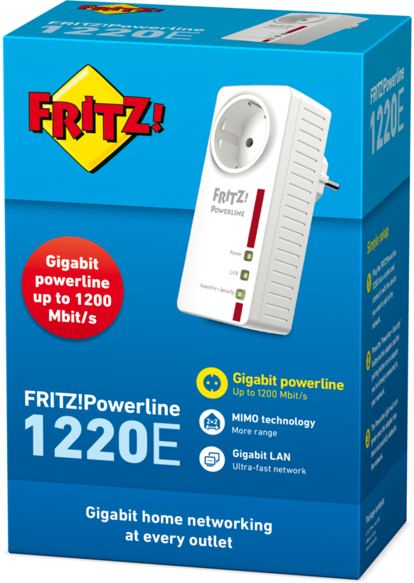 AVM FRITZ!Powerline 1220E Adapter