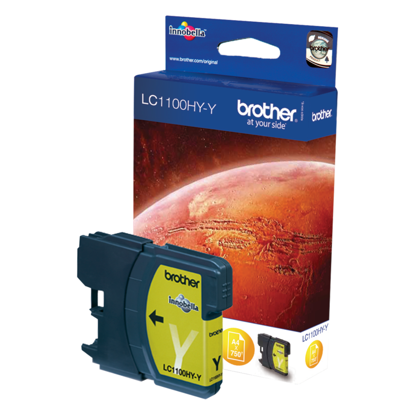 Brother Cartucho tinta LC-1100HYY amar.