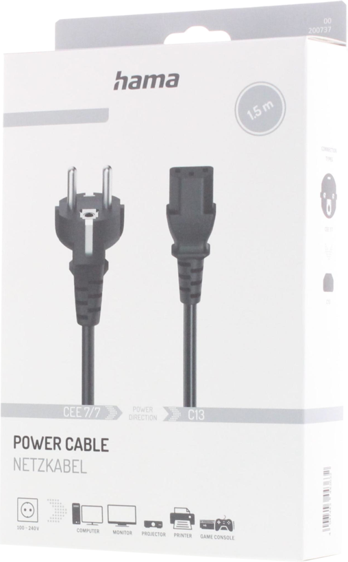 Power Cable Local/m - C13/f 1.5m Black