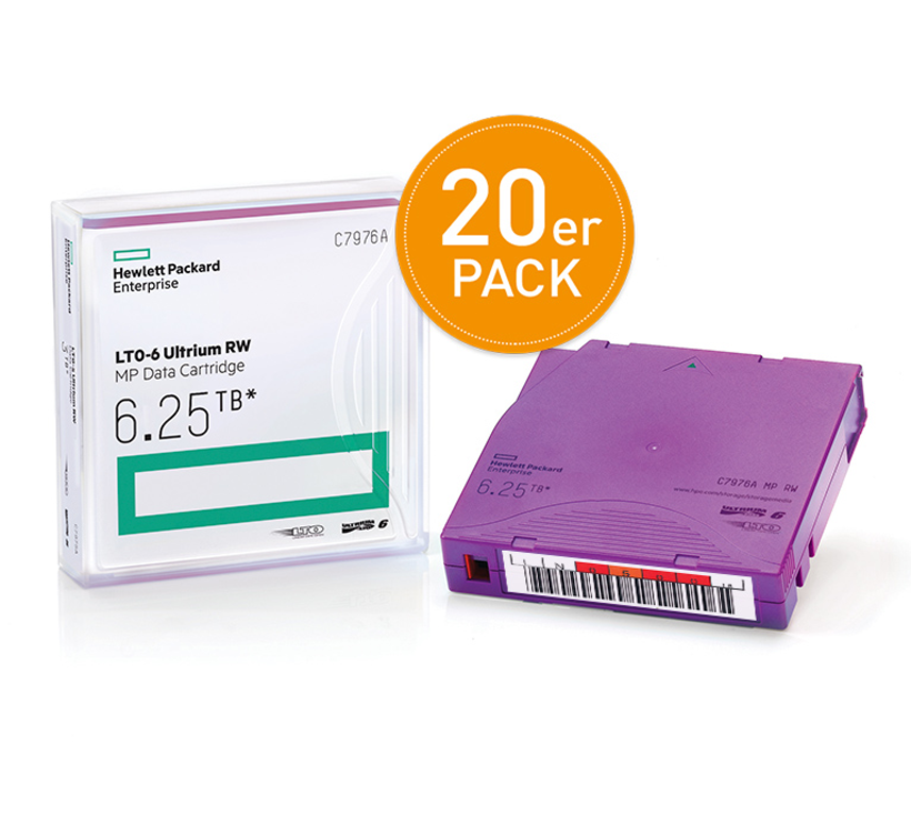 HPE LTO-6 Ultrium MP Tape + Label 20x