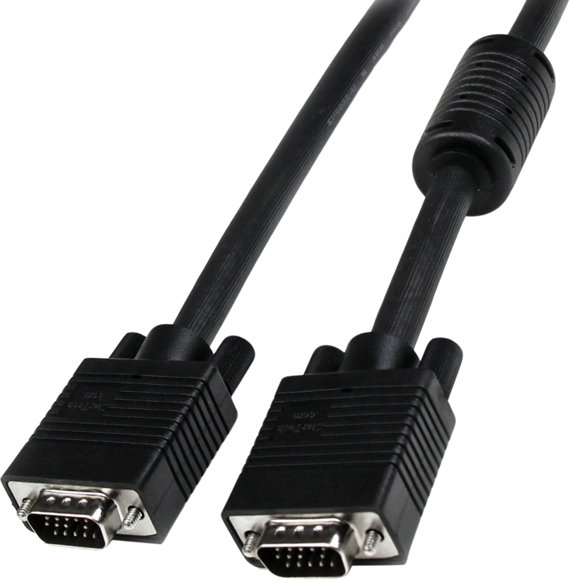 Kab. k mon. VGA HD15 k.-k. 2m černý