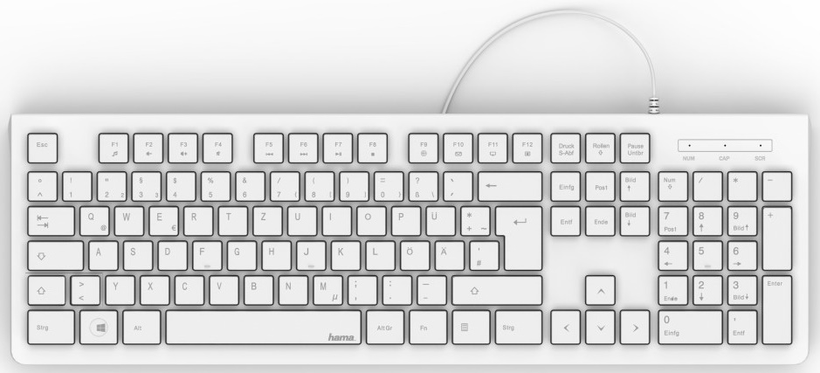 Hama KC-200 Tastatur weiß